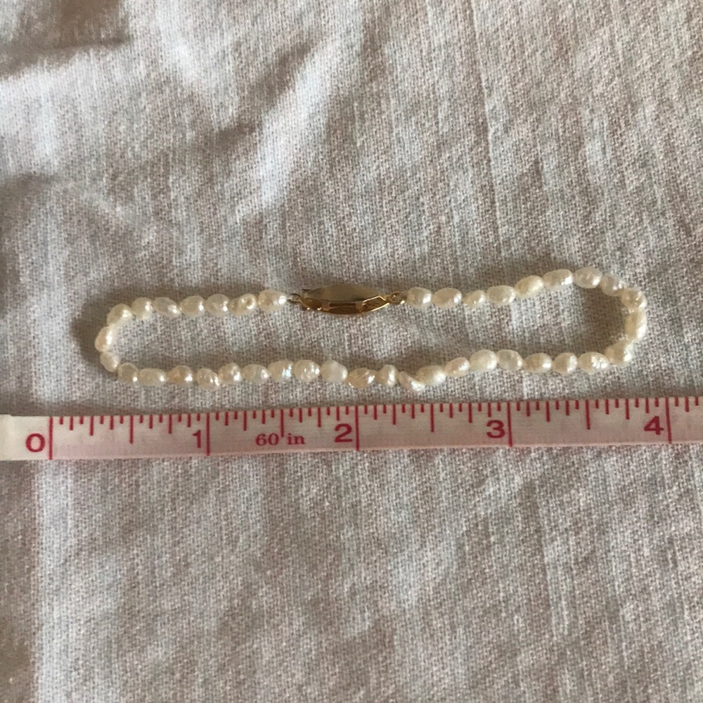 Freshwater pearl dainty bracelet real pearls
